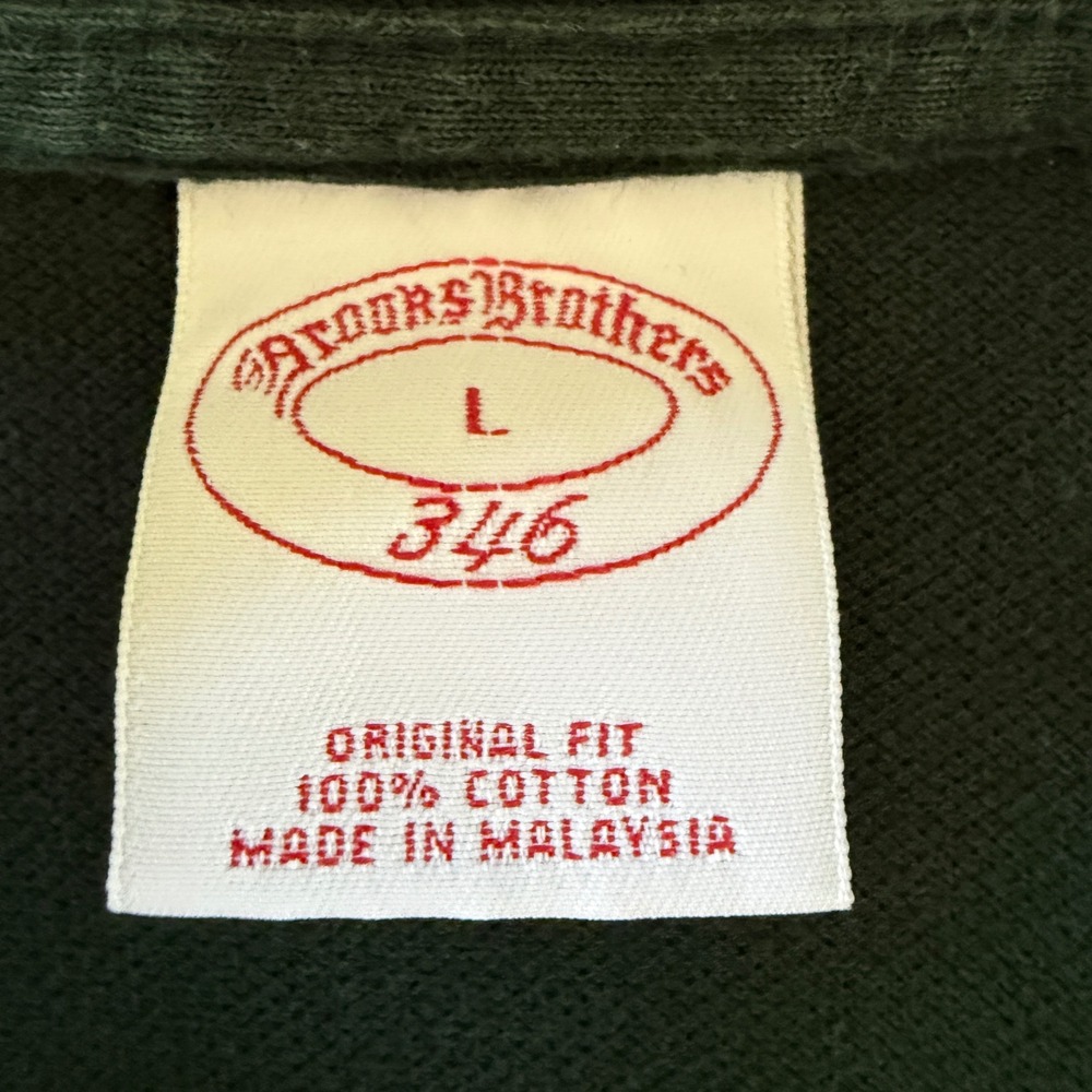 Lot of 2 Brooks Brothers 346 Mens L Original Fit Cotton Polo Shirt Green Blue - Picture 8 of 16